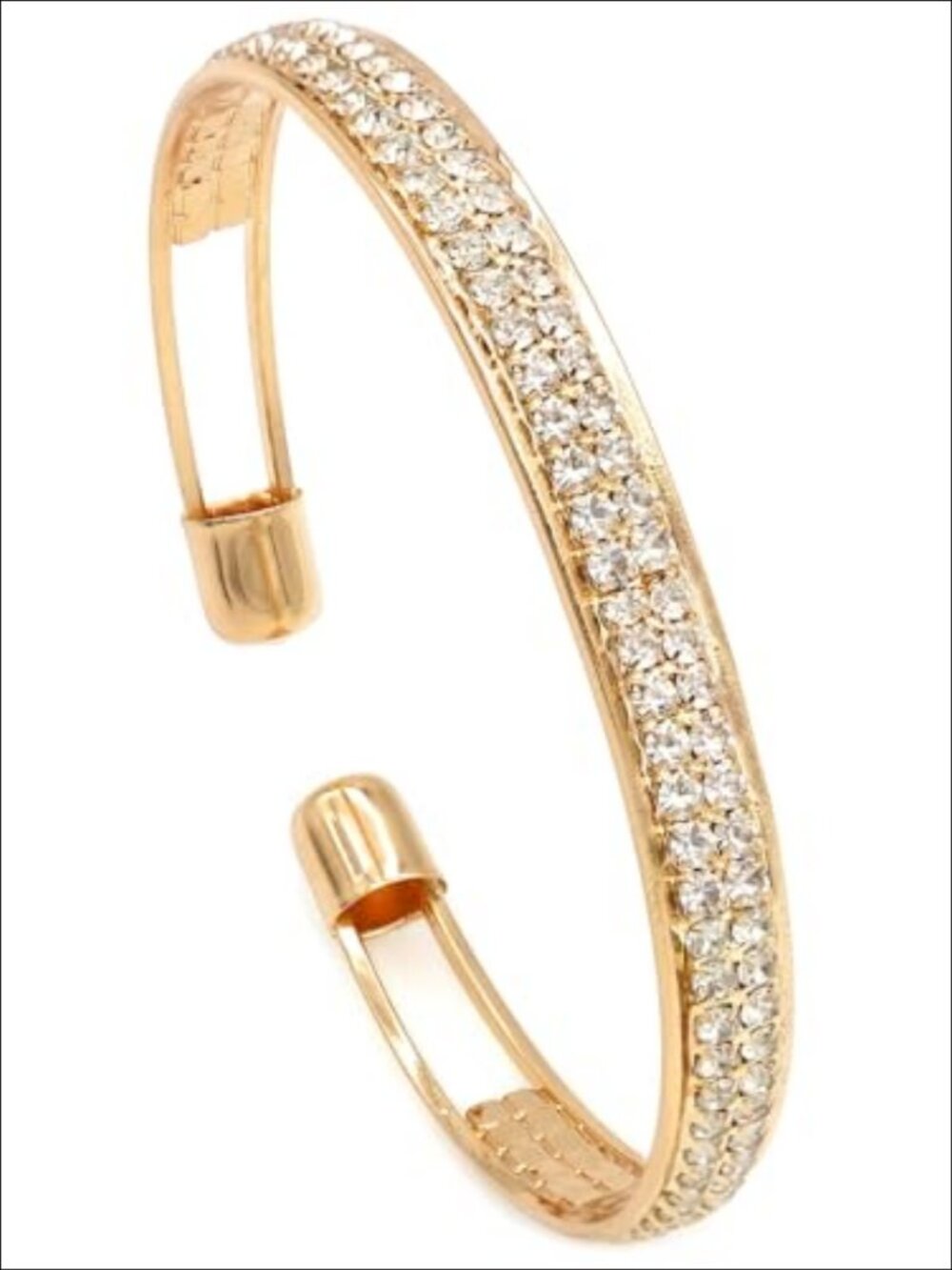 Rhinestone Cuff Bracelet Adjustable Bridal Bangle